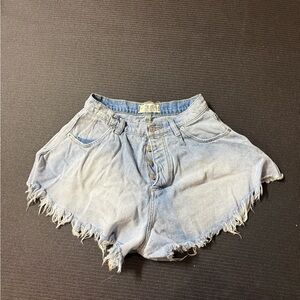 We The Free Light Blue Denim Shorts